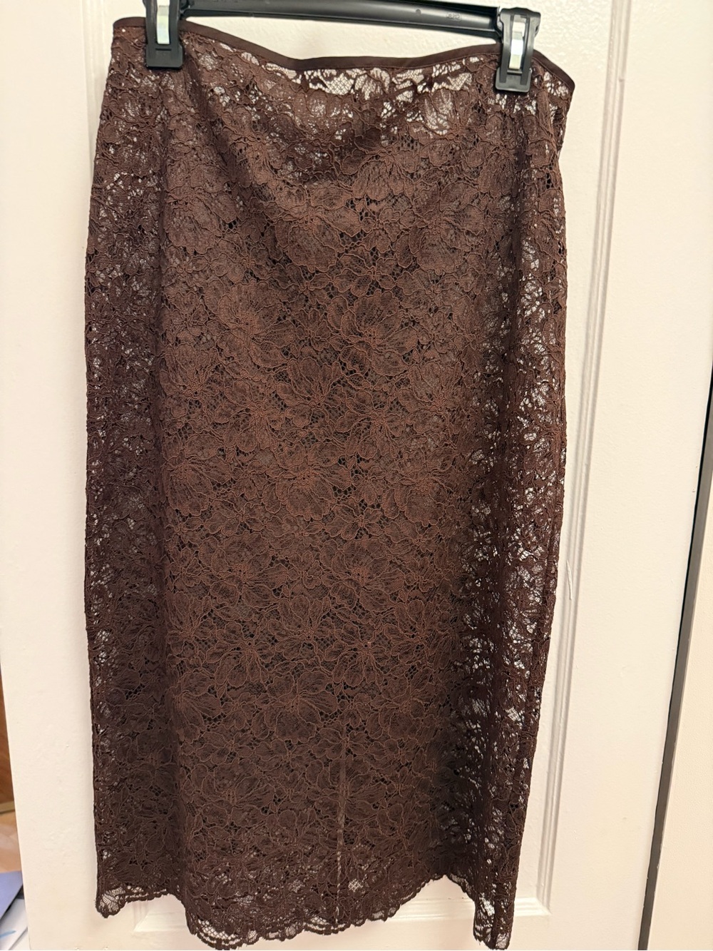 H&M Brown sheer Lace Midi Skirt